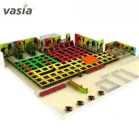 वयस्कों के लिए इनडोर एडवेंचर ट्रैम्पोलिन